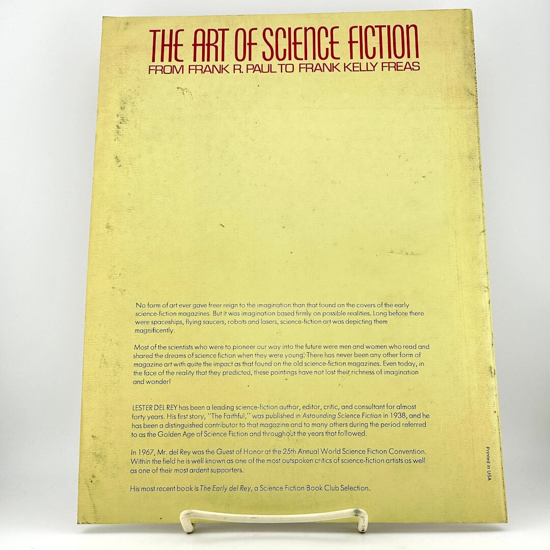 Book cover of 'The Art of Science Fiction' with text on a yellow background
