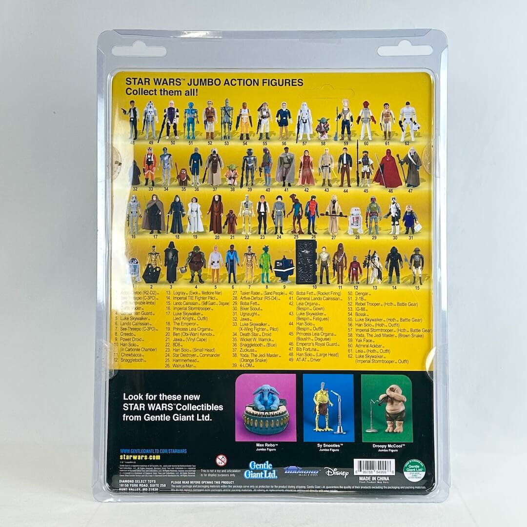 Star Wars Jumbo Action Figures collectible figure in its original clear plastic blister packaging.