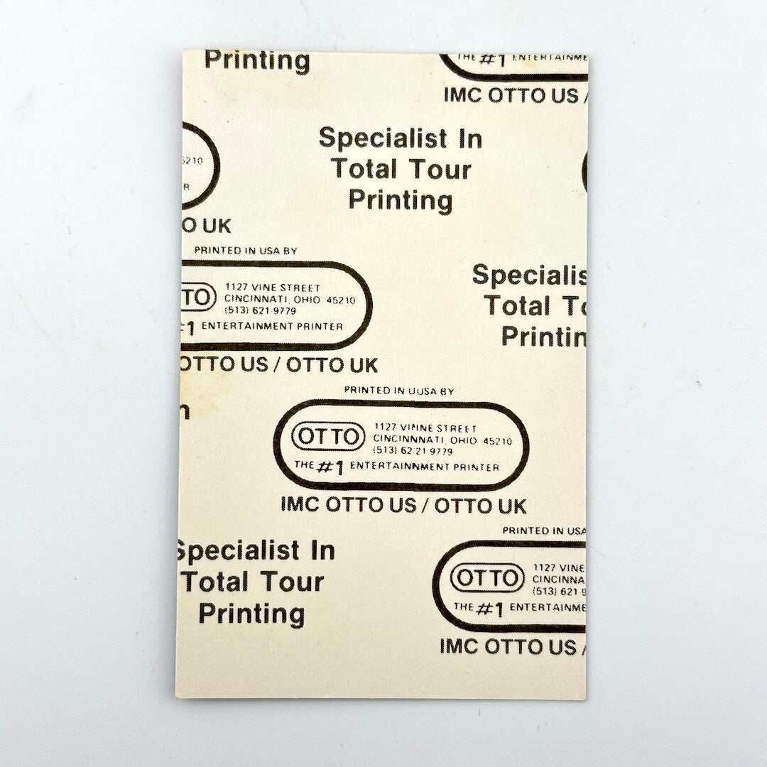 Printed paper with 'OTTO' branding and text on a white background