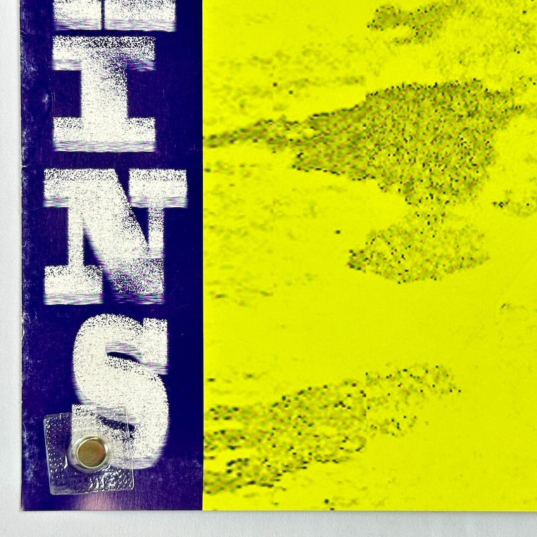 Bottom left corner of poster with some wear to left edge.