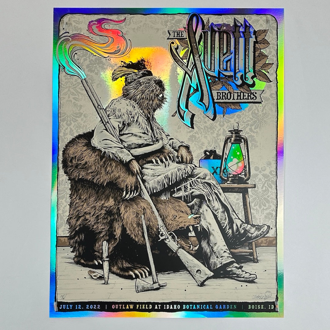 The Avett Brothers - 2022 - Boise, ID - Rainbow Foil Poster by 1000styles