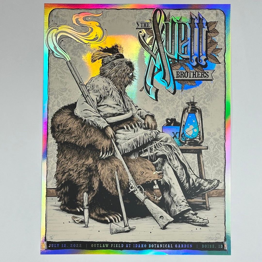 The Avett Brothers - 2022 - Boise, ID - Rainbow Foil Poster by 1000styles