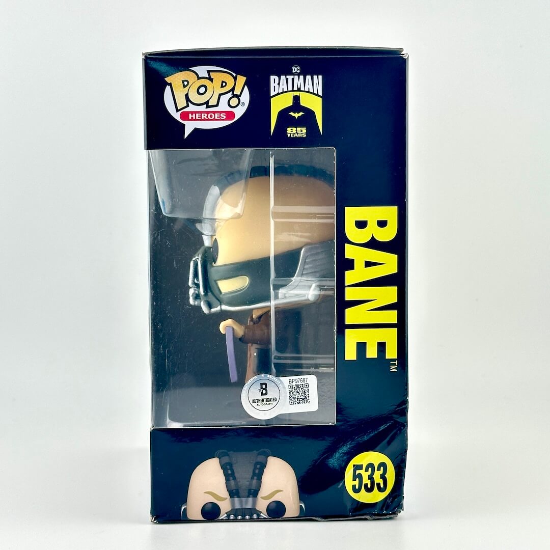 Funko Pop! Heroes Bane figure in packaging with Batman logo