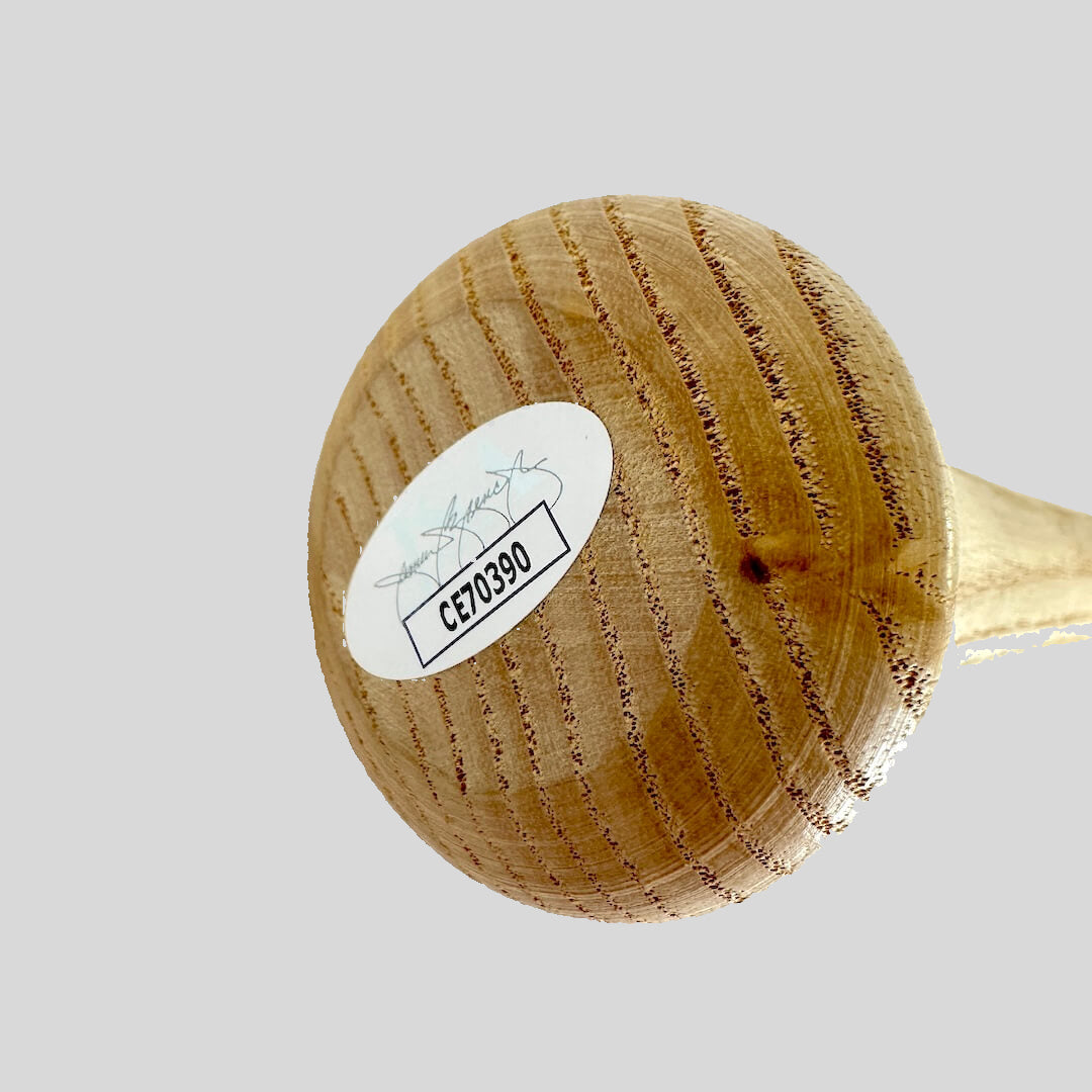 Baseball bat knob with JSA authentication sticker with number "CE70390"