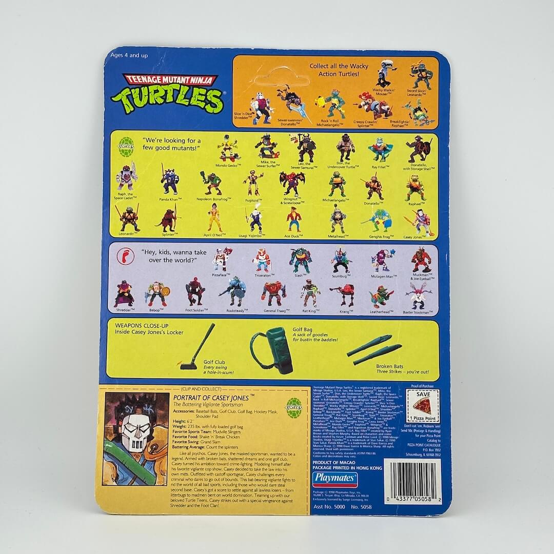 Cardboard backing picturing other character figures available, character portrait, & manufacturing & copyright information.