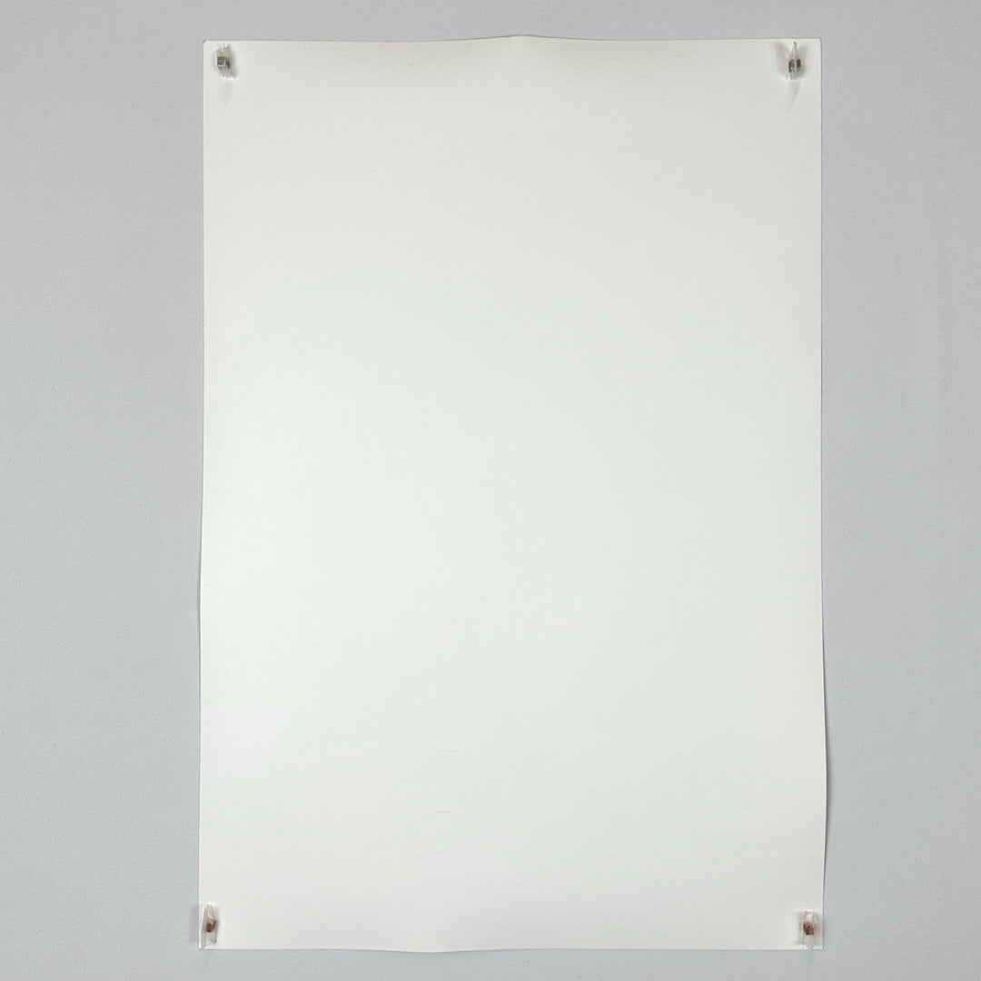 Backside of poster displaying no damage.