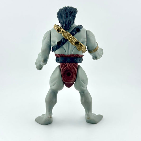 Gray humanoid gargoyle with loincloth on white background.