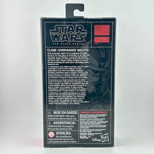 Back panel of Star Wars action figure packaging featuring character lore and sketch, and product information.