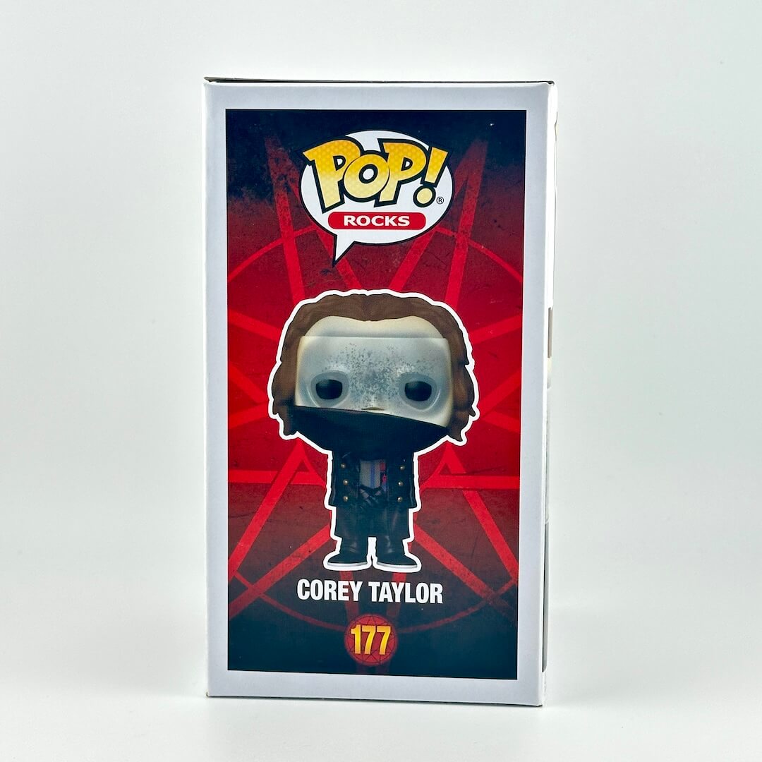 Pop! Rocks vinyl figure packaging with Corey Taylor on a white background