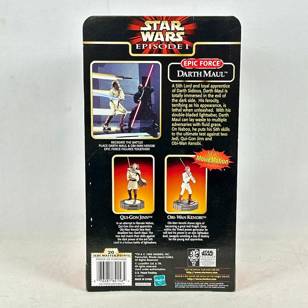Back of a Star Wars action figure packaging with text and images on a white background