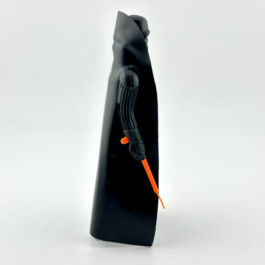 Darth Vader figure with a red lightsaber on a white background