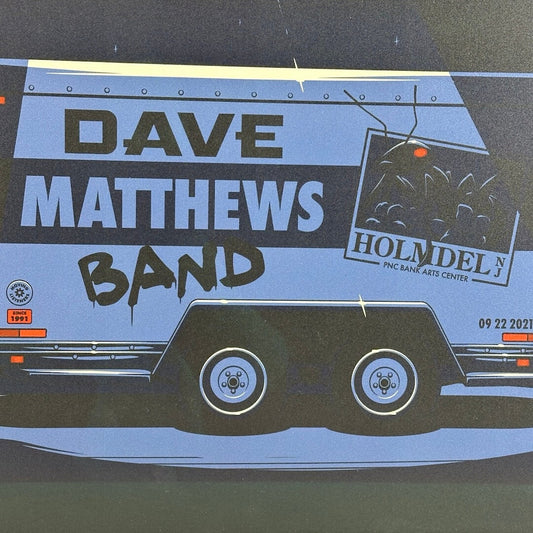 Close up of equipment trailer that has event details printed on side in UHAUL truck style.