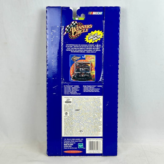 Blue packaging of a NASCAR product with visible branding on a white background