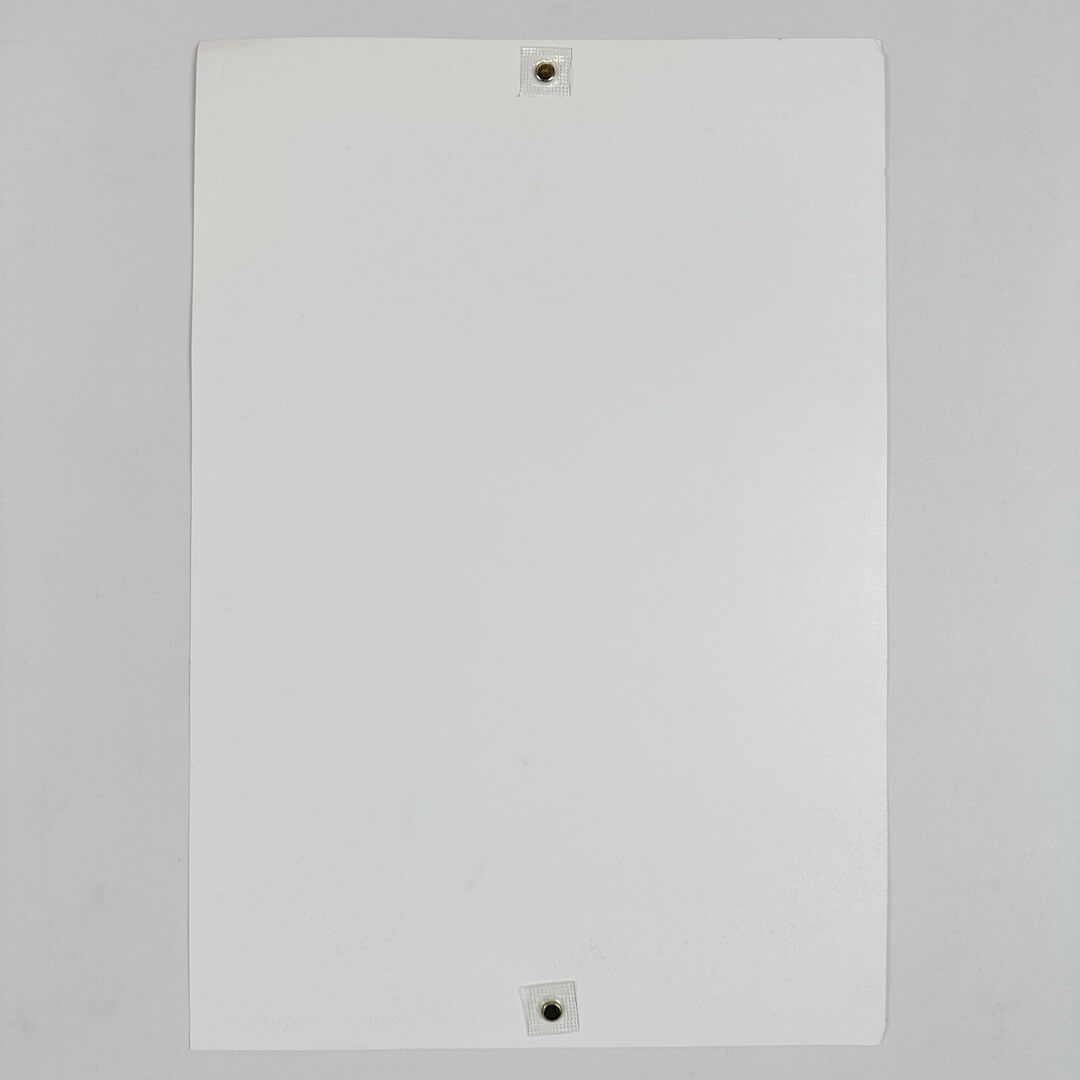 Backside of poster to show good condition.