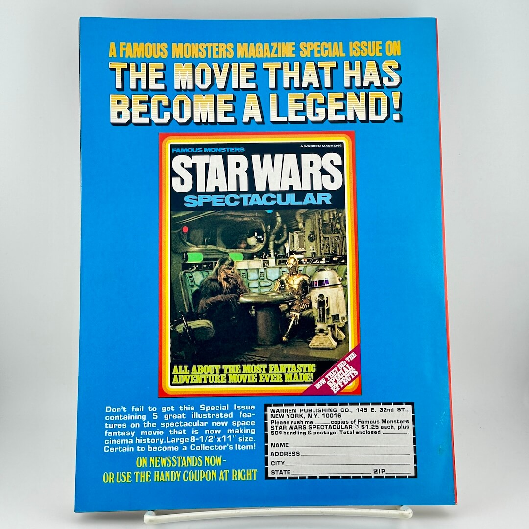 Promotional poster for a 'Star Wars' magazine special issue on a blue background