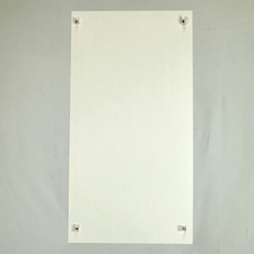 White blank poster backing.