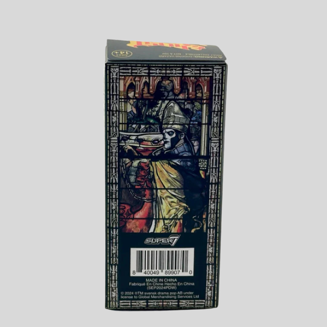 Barcode side of box to show maker info and stained glass design.