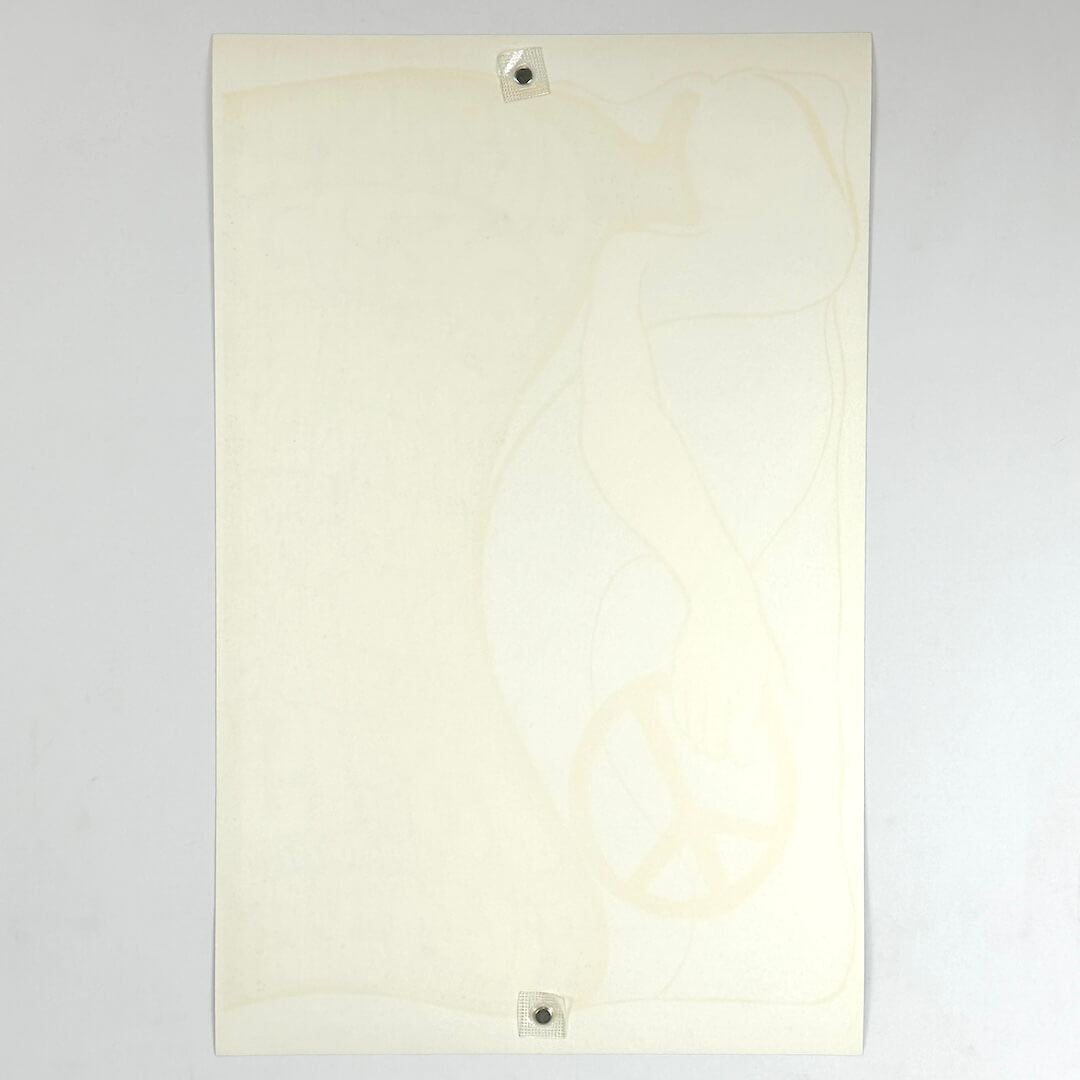 Backside of poster to show condition, ghost image of front visible. No damage.