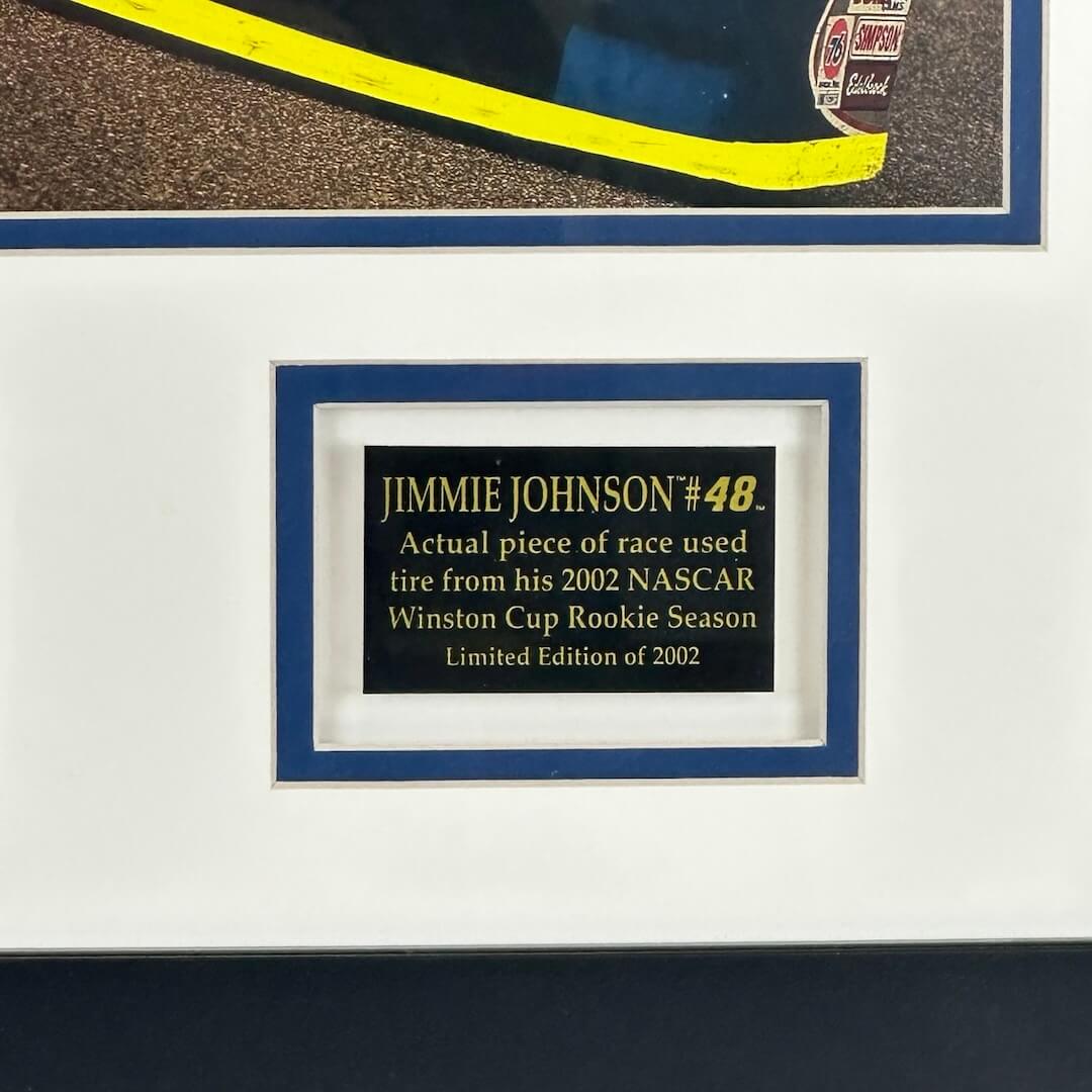 Jimmie Johnson #48 Framed Tire Piece