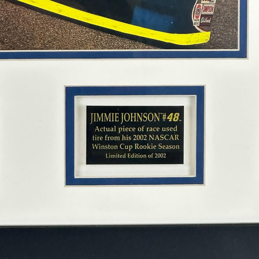 Jimmie Johnson #48 Framed Tire Piece