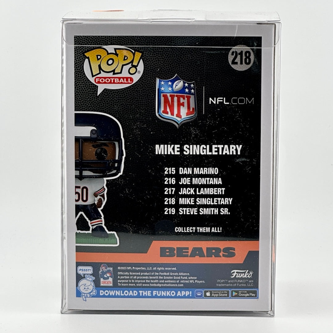 Back of packaging showing more info about NFL Bears collection, no damage to case.