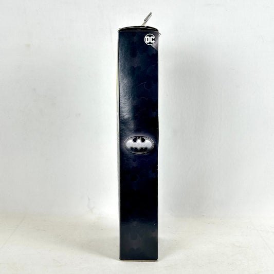 Batman-themed product packaging with DC logo on a white background