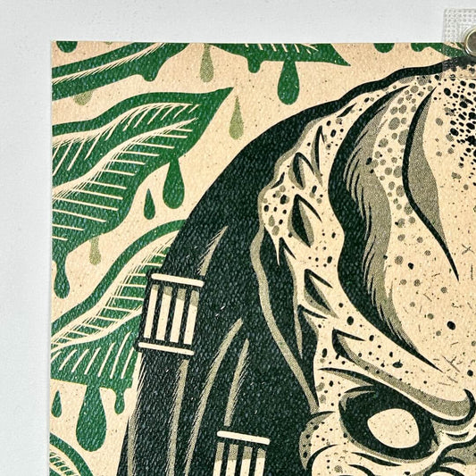Upper left corner of print showing clean corner and edges, no damage.