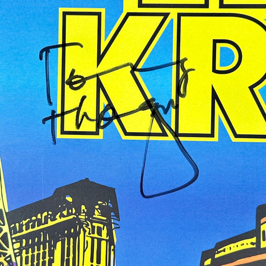 Close-up of Tommy Thayer's signature.