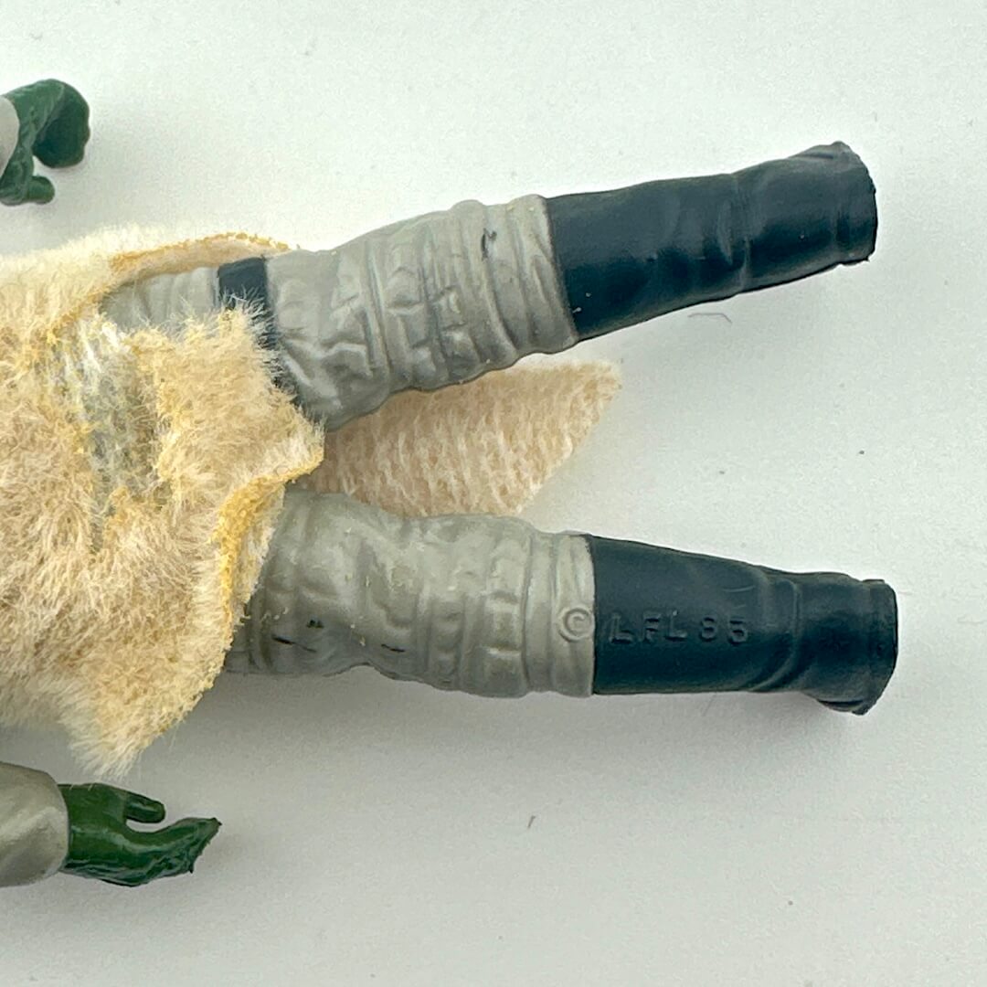 Back of figure's legs to show copyright information and lack of COO mark.