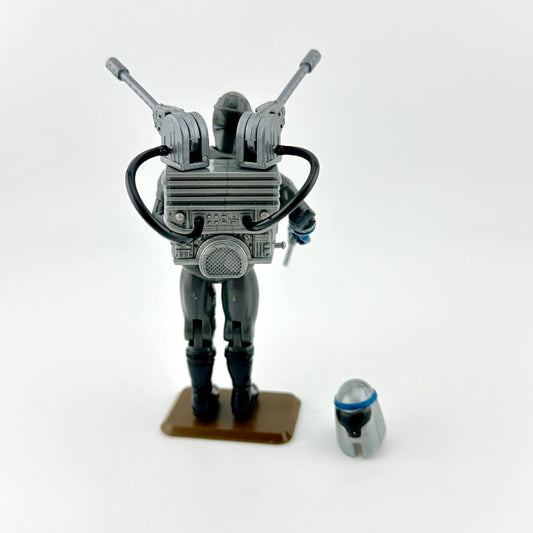 Toy figure with accessories against white background.
