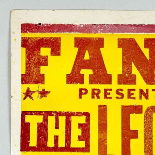 Top left corner of poster with some condition issues.