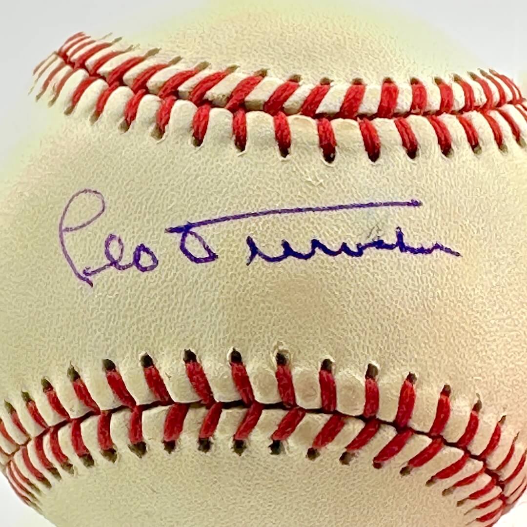 Close up of signature across sweet spot.