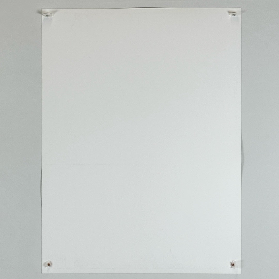 white backside of the poster.