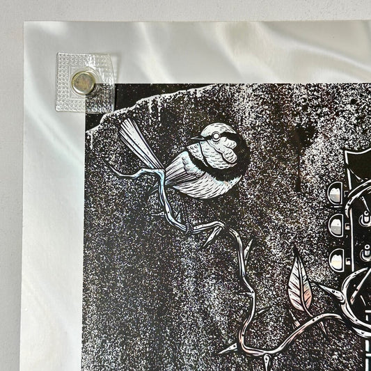 Top left corner of poster in mint condition.