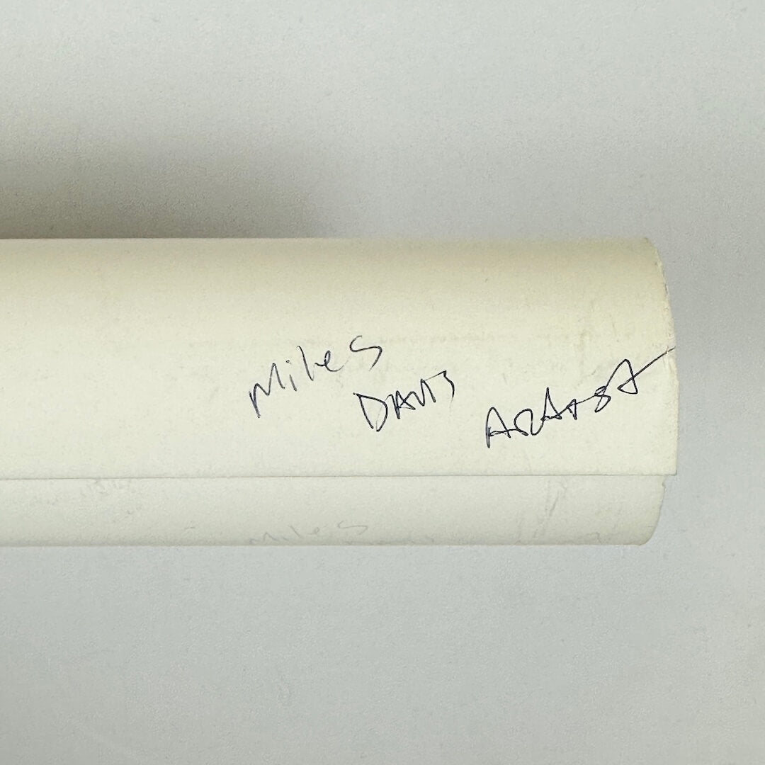 Rolled poster to show pen note on reverse side.