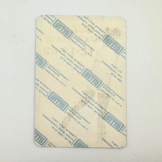 Backside of pass showing intact paper backing and mint condition.