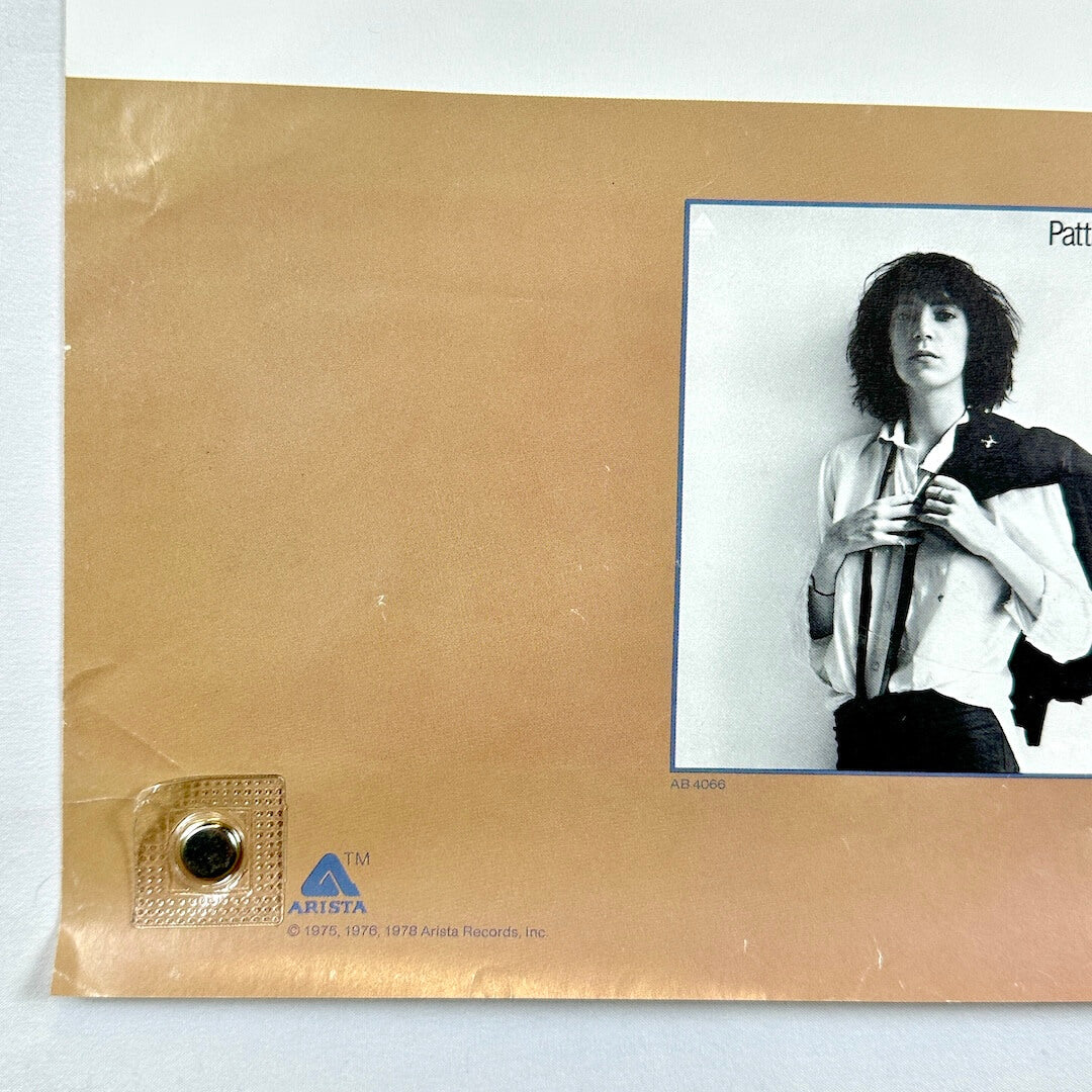 Bottom left corner with creases and wear