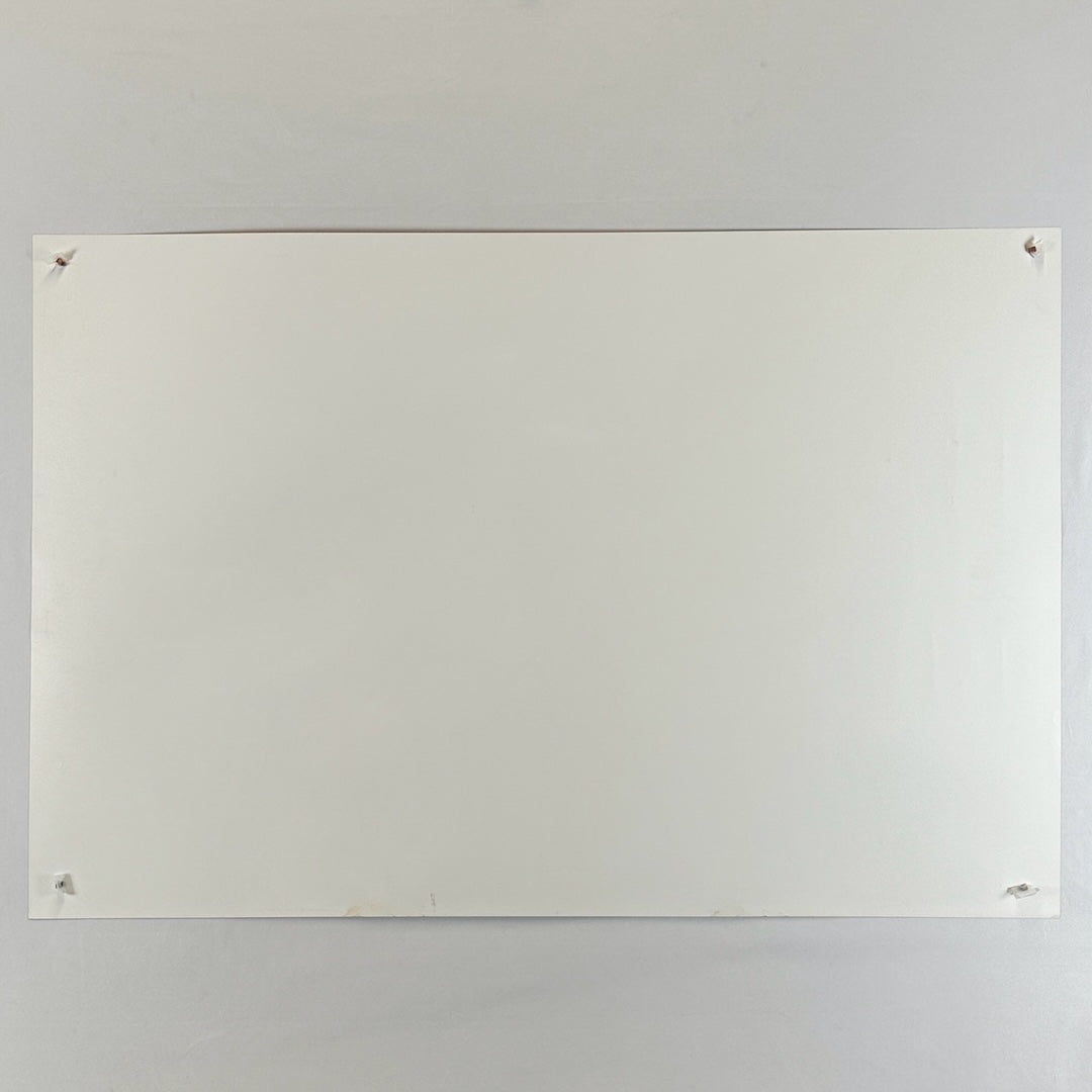 Reverse side of white rectangular poster to show location of damage and otherwise great condition.