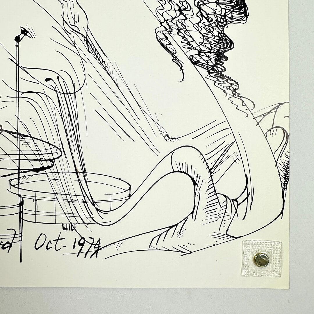 Bottom right corner of poster. Crisp corner and edges.