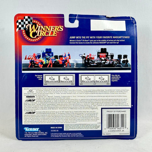 Winner's Circle toy set packaging with action figures and race cars on a blue background