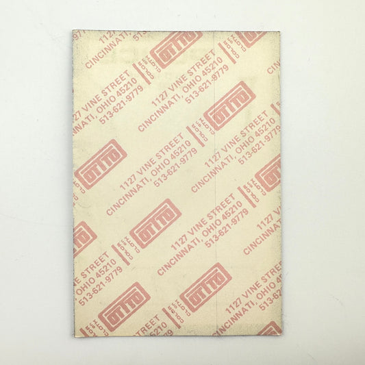 Backside of pass showing intact paper backing and mint condition.