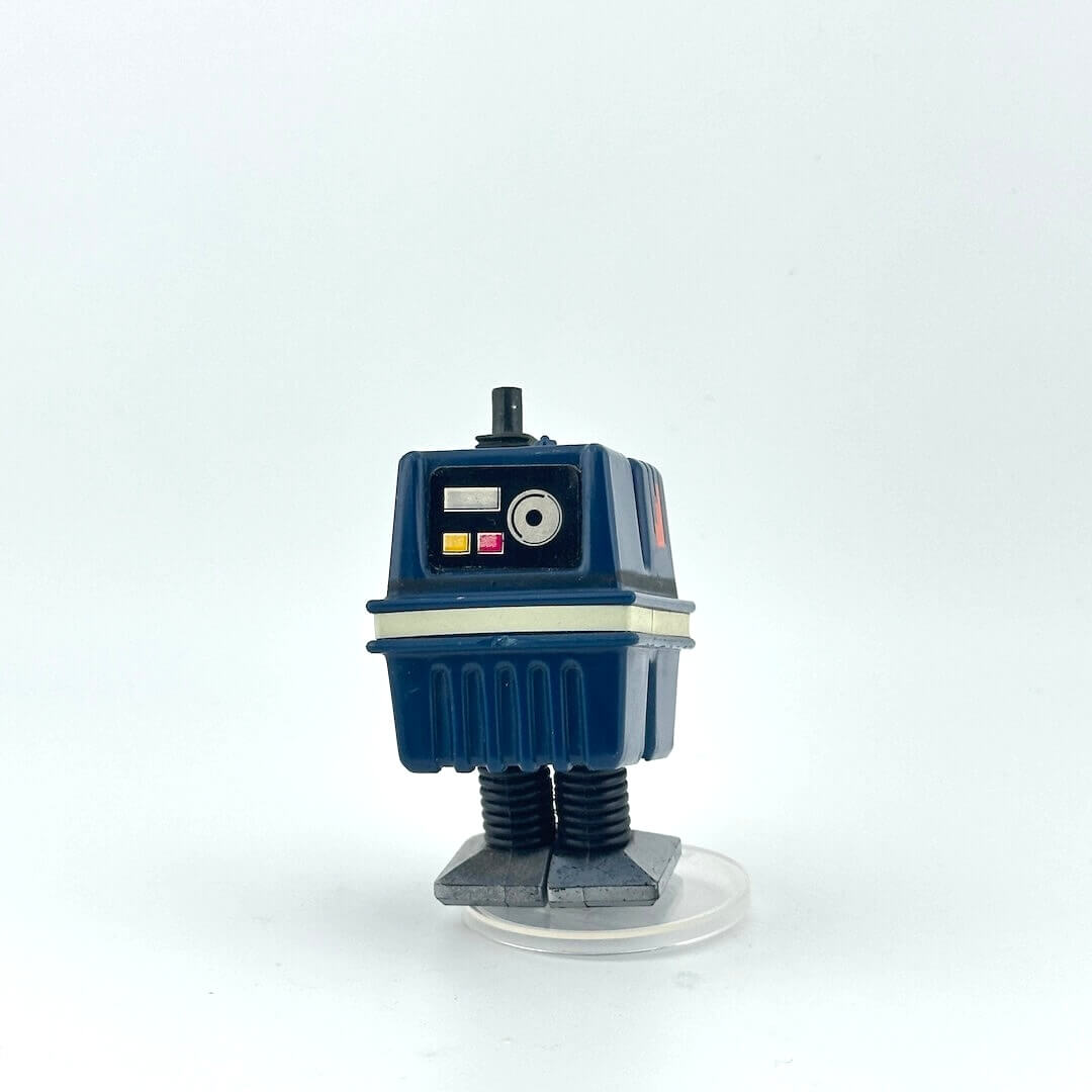 Toy robot figure on a white background