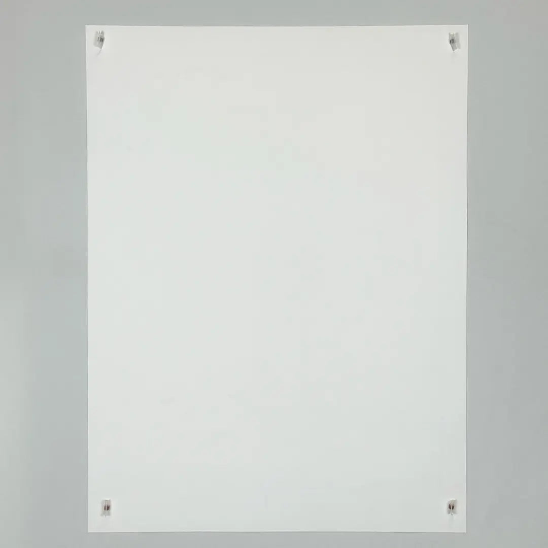 Backside of white poster to show no damage to edges, corners or face.