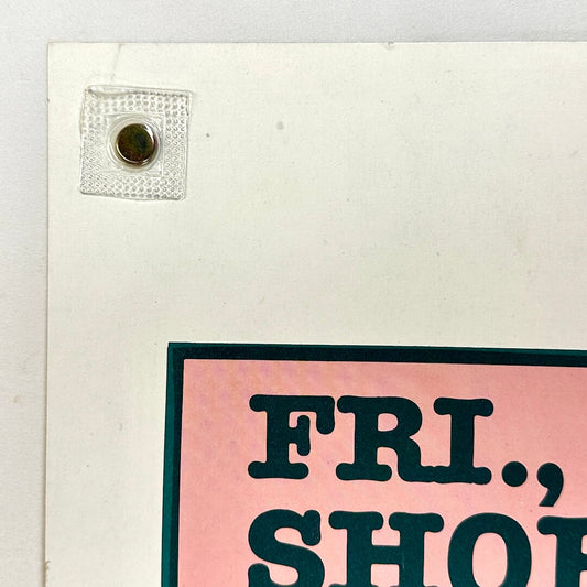 Top left corner of poster with some wear to corner and edges.