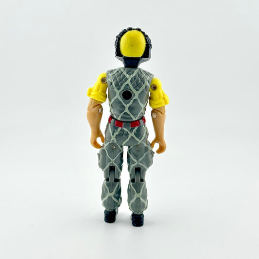 Backside of action figure showing near mint condition and COO on bum.