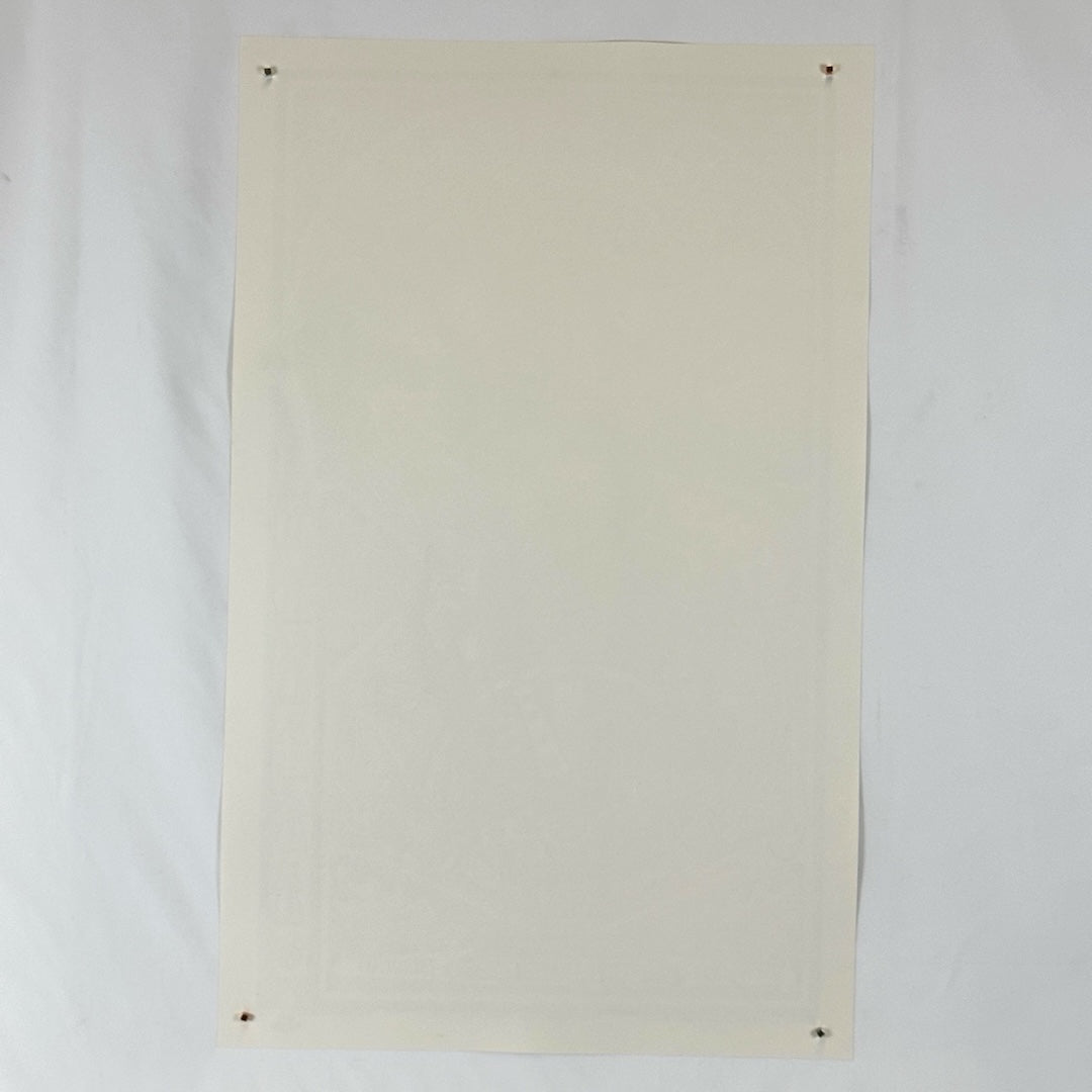 White back of poster