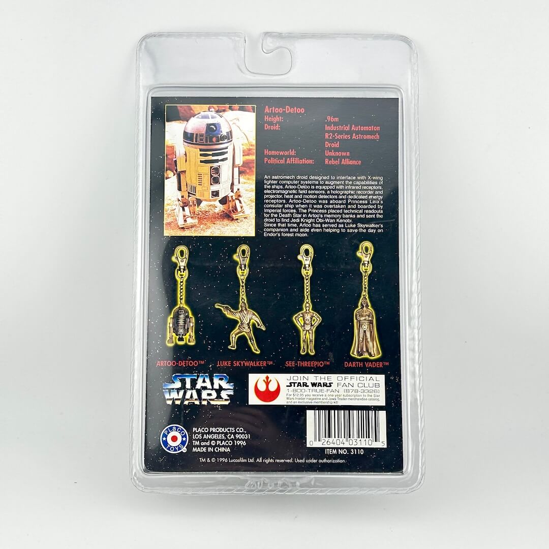 Star Wars action figure packaging with character illustrations and branding on a white background