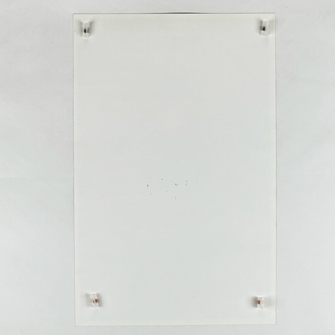 Backside of white poster showing minor marker bleed through from signature. Crisp edges & corners. No damage.