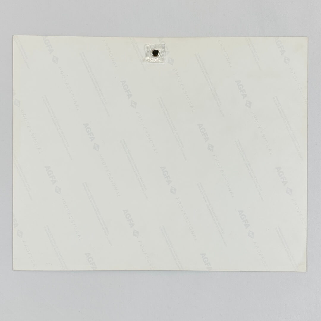 Backside of photo with branding watermarks throughout. No damage.