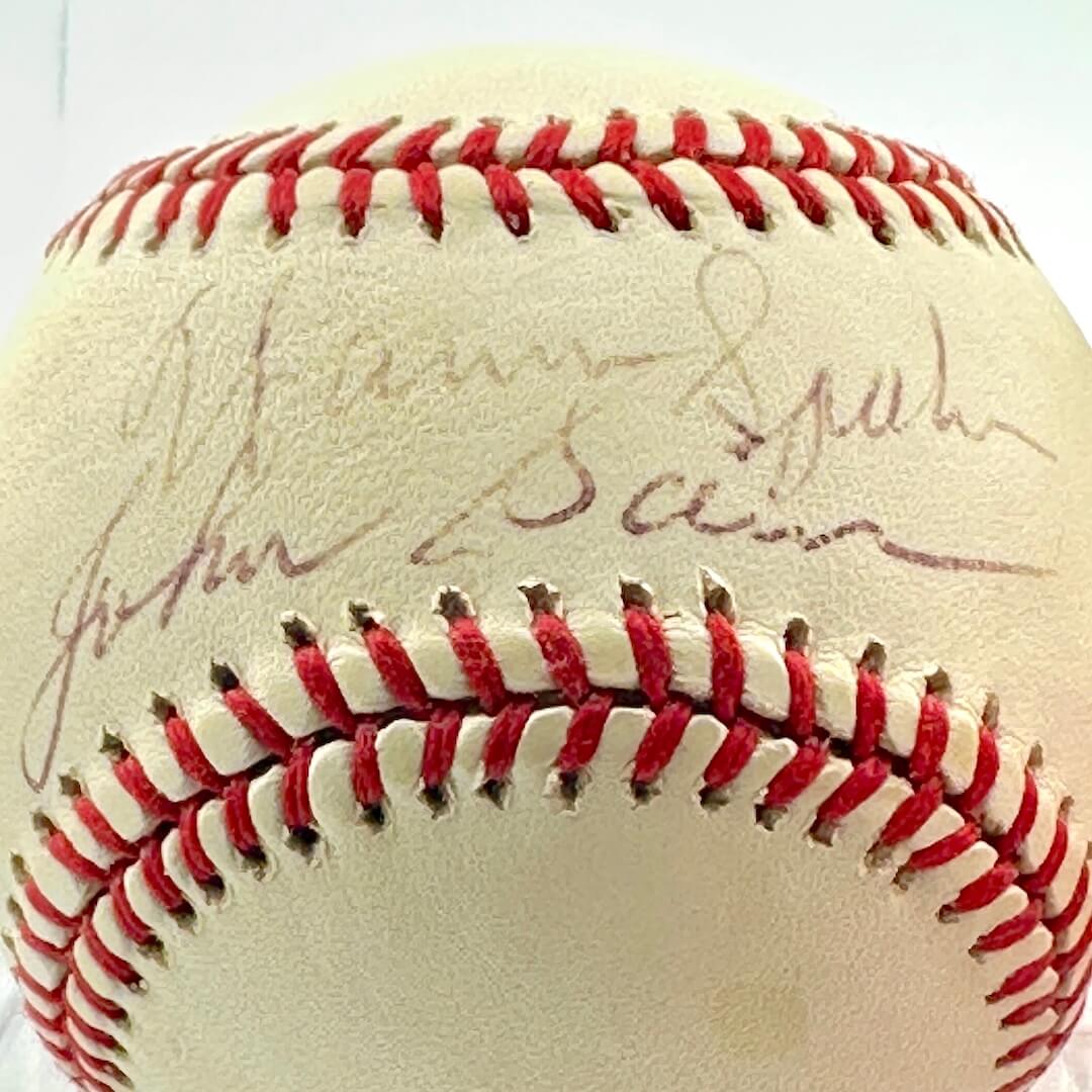Johnny Sain & Warren Spahn Signed Baseball - JSA